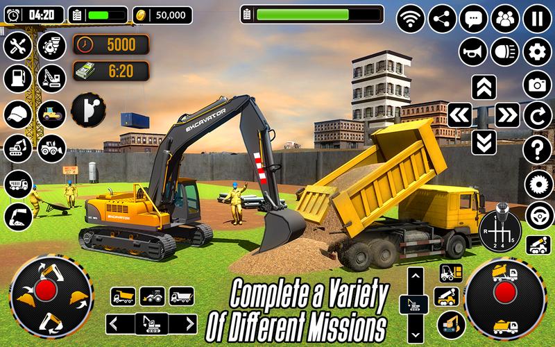 City Heavy Excavator Crane 3D Скриншот 1