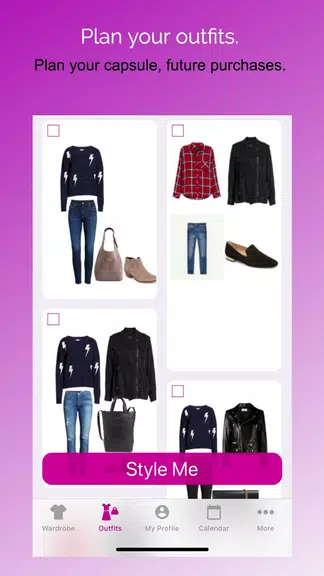 Pureple Outfit Planner Ekran Görüntüsü 1