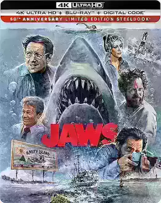 Jaws 50th Anniversary 4K Steelbook พร้อมใช้งานสำหรับการสั่งซื้อล่วงหน้า