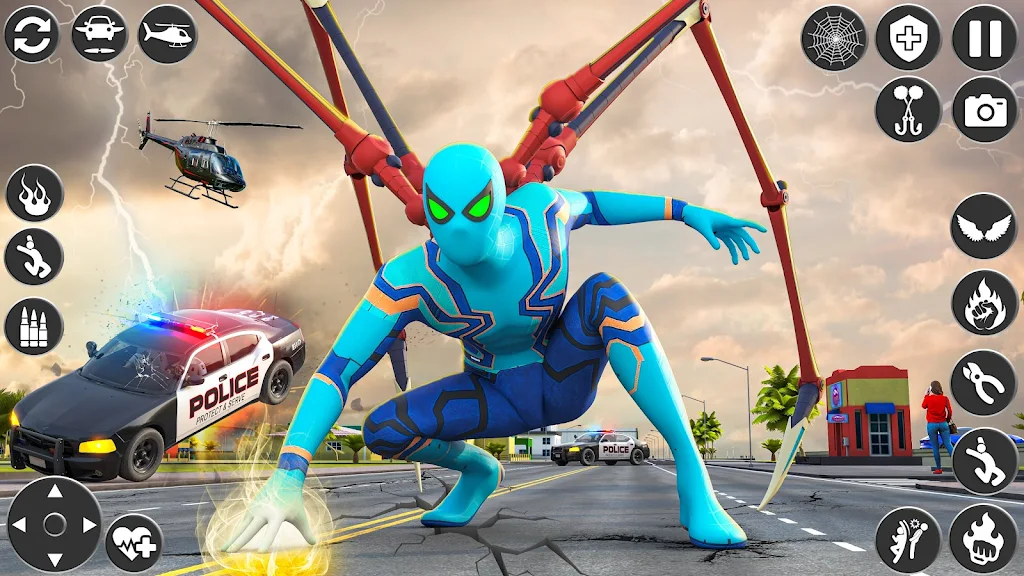 Rope Hero Game- Spider Game 3D ဖန်သားပြင်ဓာတ်ပုံ 2