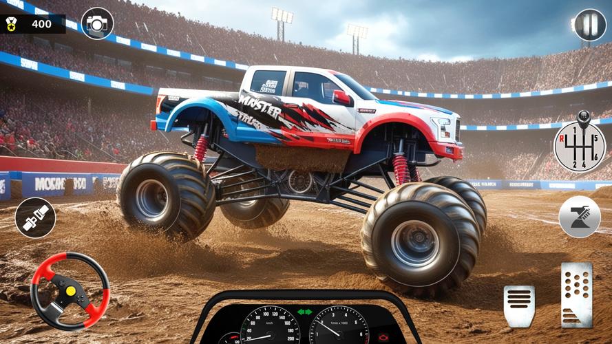 Monster Truck Racing Game 3D Tangkapan skrin 2