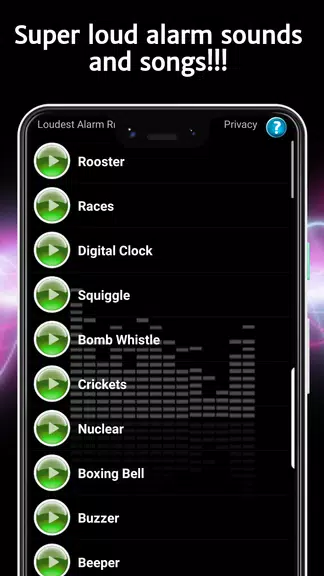 Schermata Loudest Alarm Ringtones 0