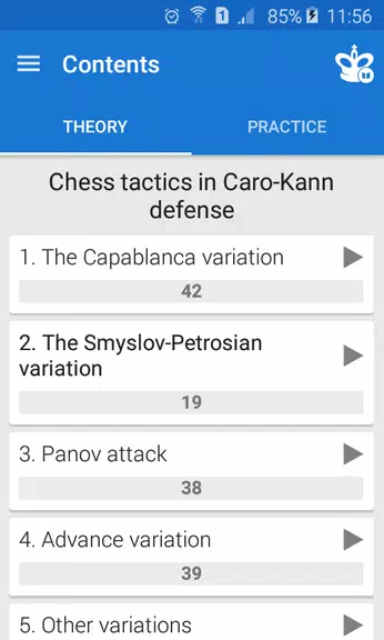 Chess Tactics in Caro-Kann 스크린샷 1