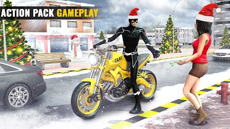 Superhero Bike Taxi: Bike Game Tangkapan skrin 2