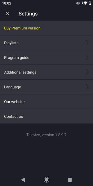 Televizo - IPTV player 螢幕截圖 1