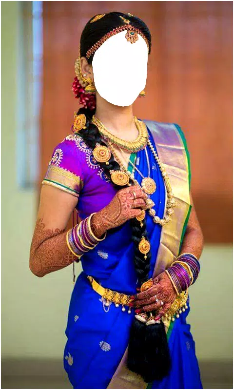 South Indian Women Saree Photo 螢幕截圖 2