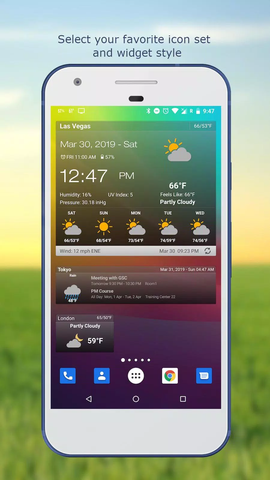 Weather & Clock Widget 螢幕截圖 1