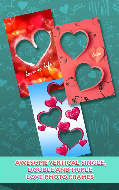 Love Photo frames Collage Schermafbeelding 2