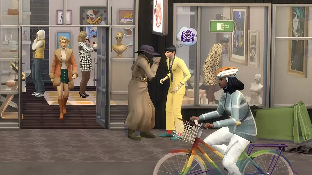 Waar bevindt Trashley zich in de uitbreiding van Sims 4 bedrijven en hobby's?