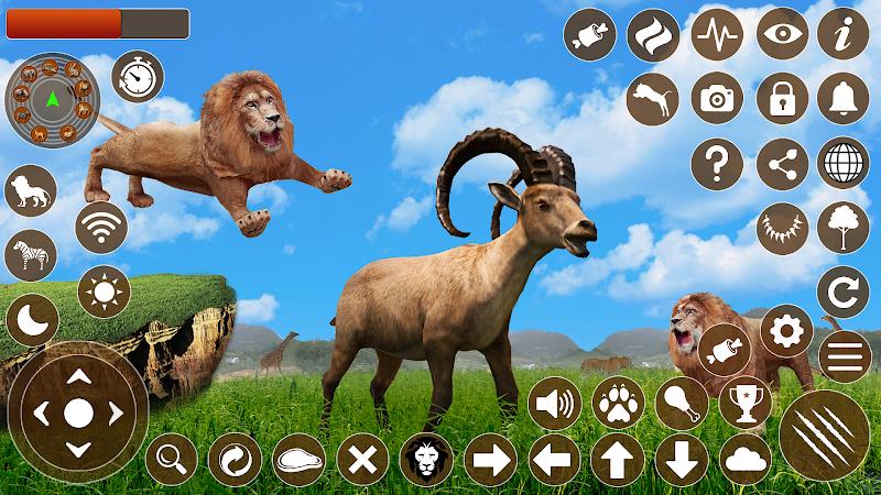 Lion Games 3D Animal Simulator Ekran Görüntüsü 1