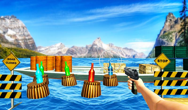 FPS Gun: Bottle Shooting Game स्क्रीनशॉट 2