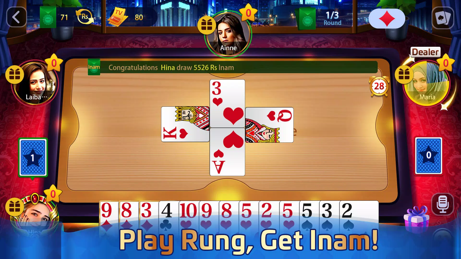 Rung king live Hokm CourtPiece Ekran Görüntüsü 0