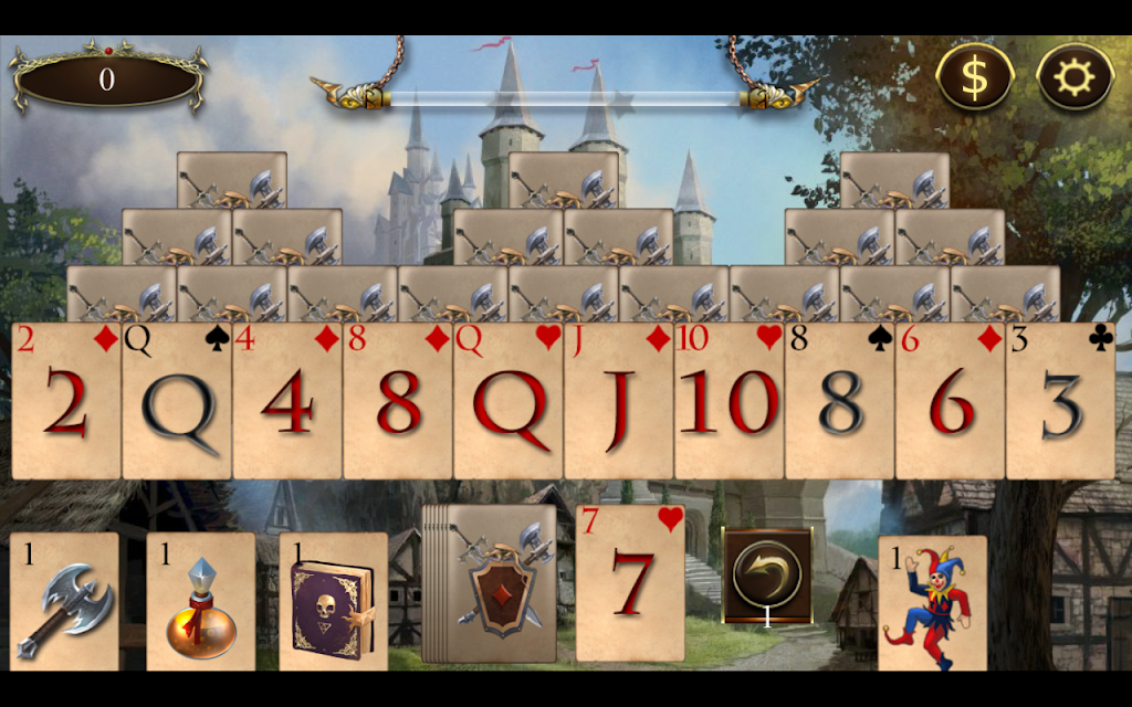 Legends of Solitaire Curse of the Dragons TriPeaks Tangkapan skrin 2