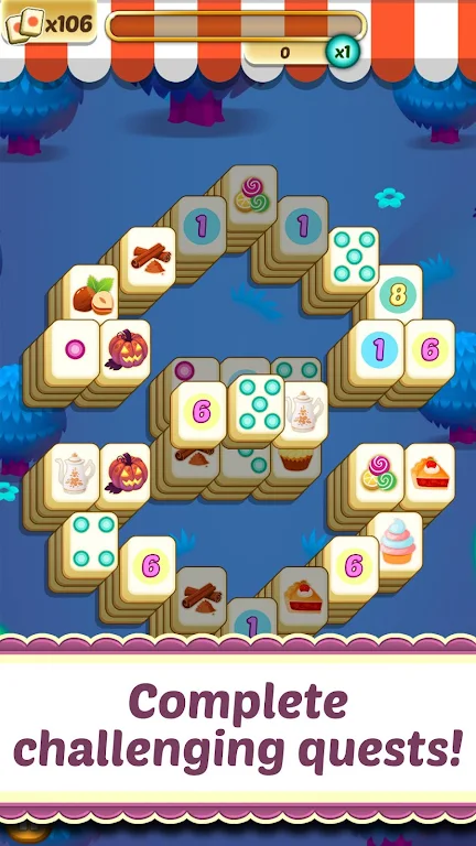 Mahjong Solitaire Cupcake Bake ဖန်သားပြင်ဓာတ်ပုံ 1