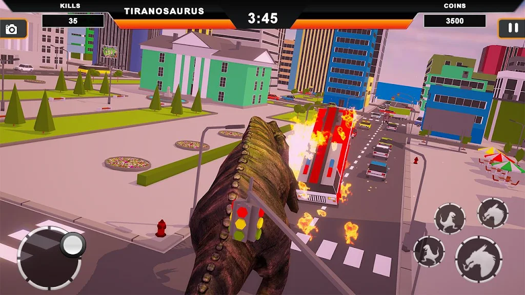 Dinosaur Rampage: Dino City Rampage Simulator Скриншот 3