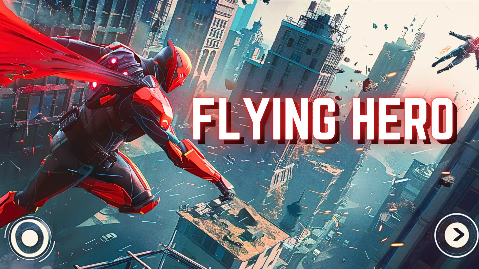 Flying hero man iron hero suit স্ক্রিনশট 0