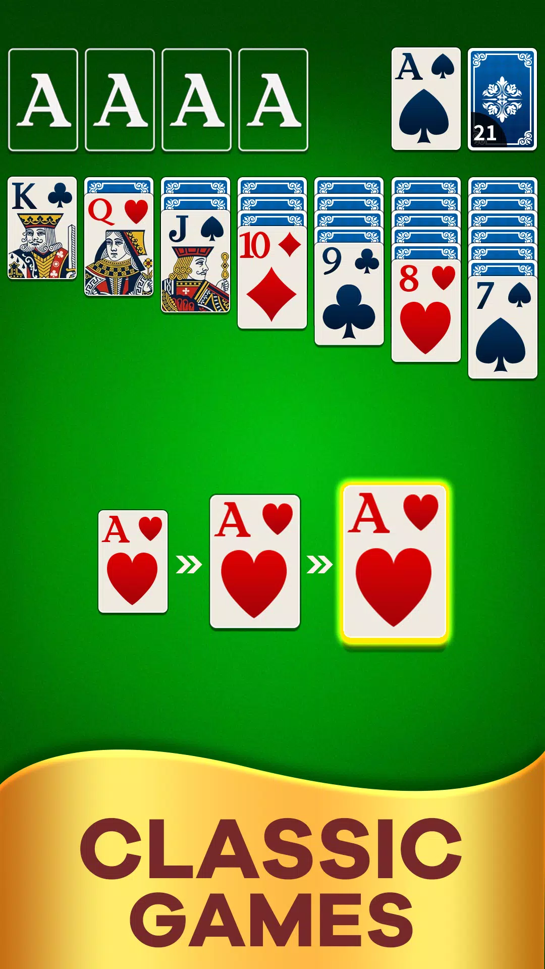 Classic Klondike Solitaire スクリーンショット 1