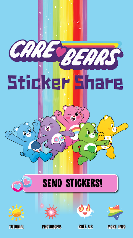 Care Bears Sticker Share Tangkapan skrin 1