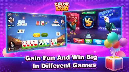 Color Game Land-Tongits, Slots Mod स्क्रीनशॉट 0