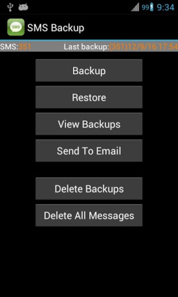 Super Backup: SMS and Contacts Tangkapan skrin 0