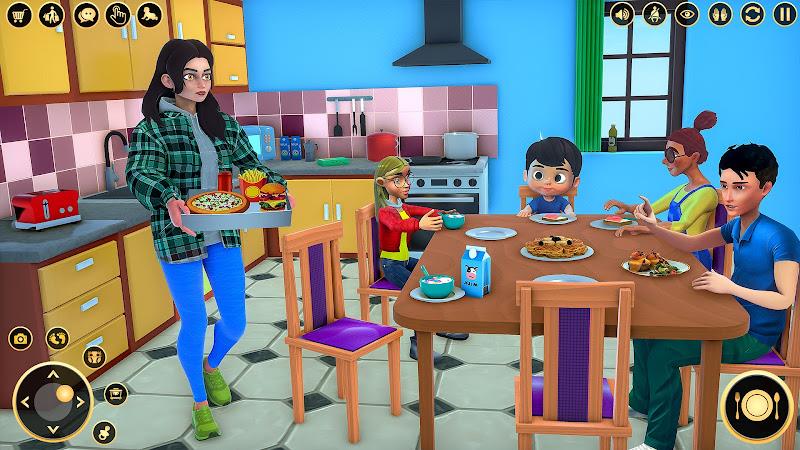 Pregnant Mom Family Game 3D Screenshot 1