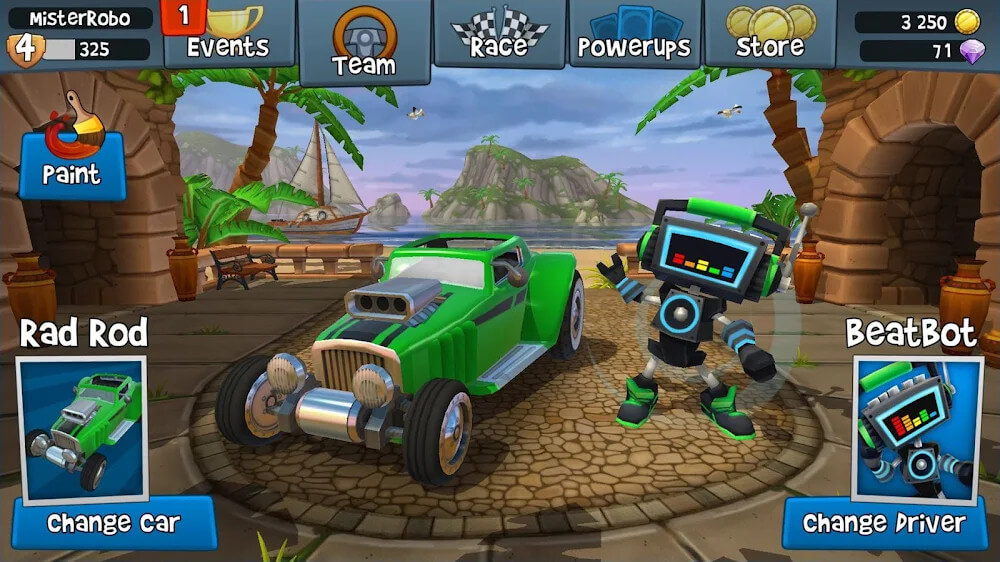 Beach Buggy Racing 2 Mod Captura de pantalla 2