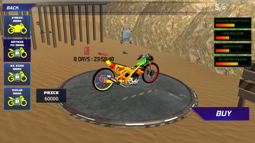 Indonesian Drag Bike Simulator Скриншот 0