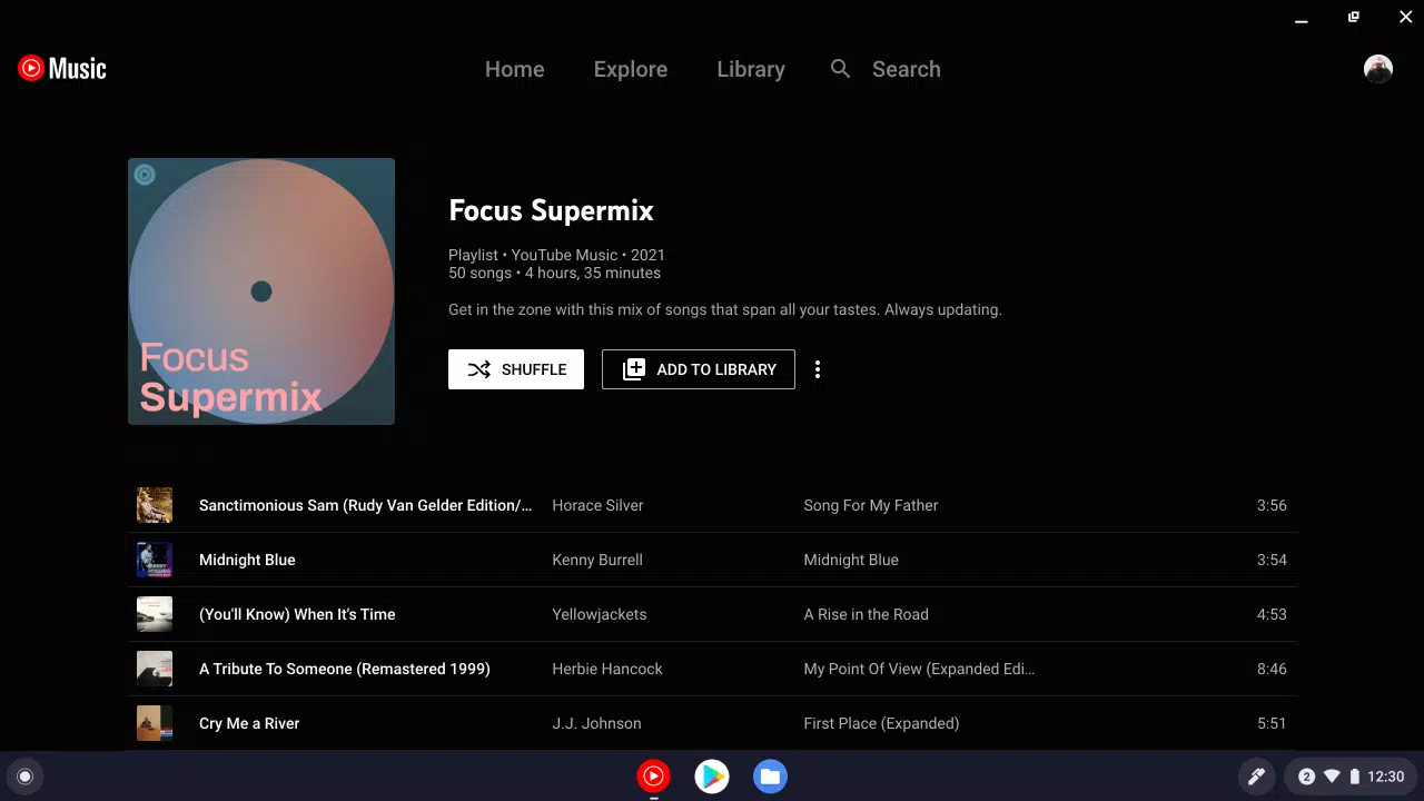 YouTube Music for Chromebook Captura de tela 2