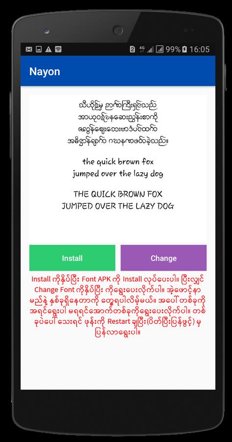 Myanmar Font Styles For SAMSUNG Ekran Görüntüsü 2