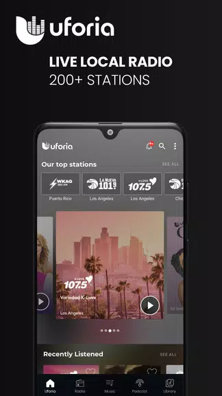 Uforia: Radio, Podcast, Music Capture d'écran 0