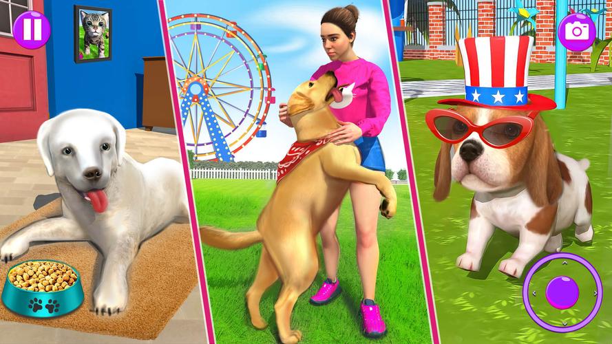 Family Pet Dog Games ဖန်သားပြင်ဓာတ်ပုံ 3