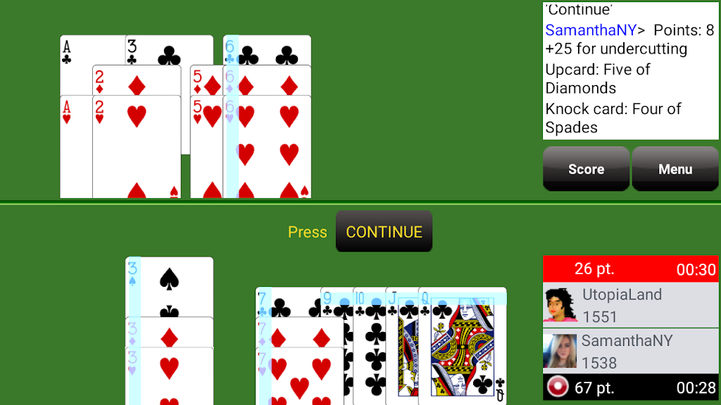 Schermata Gin Rummy Club 1