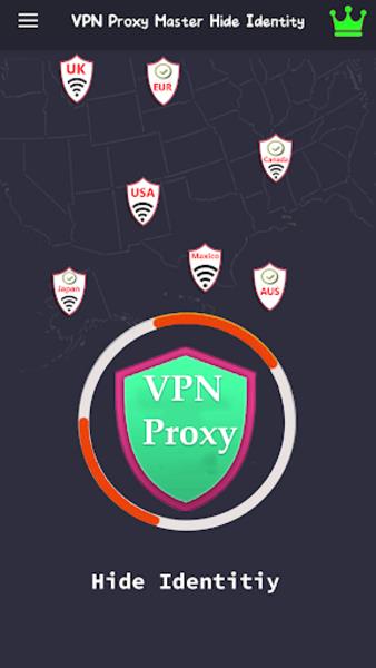 VPN Proxy Master Hide Identity Tangkapan skrin 1