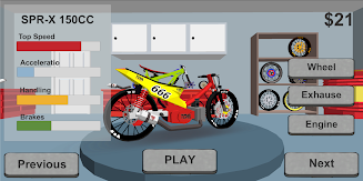 Indonesia Drag Bike Racing 3D Schermafbeelding 0