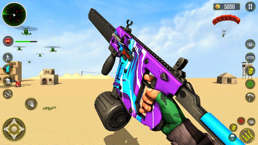 FPS Shooting game 3d gun game স্ক্রিনশট 0