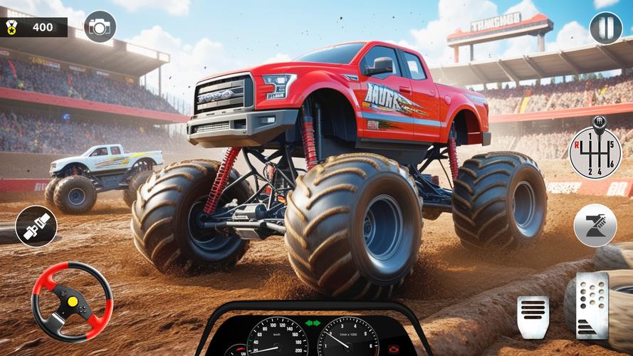 Monster Truck Racing Game 3D Tangkapan skrin 1