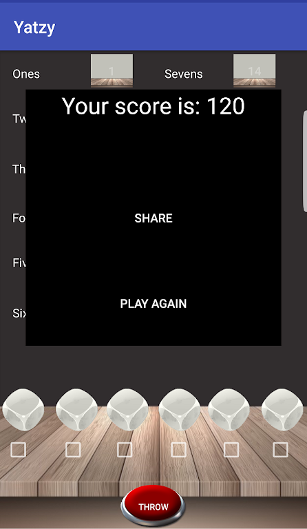 Yatzy - Your Online Score Captura de pantalla 1