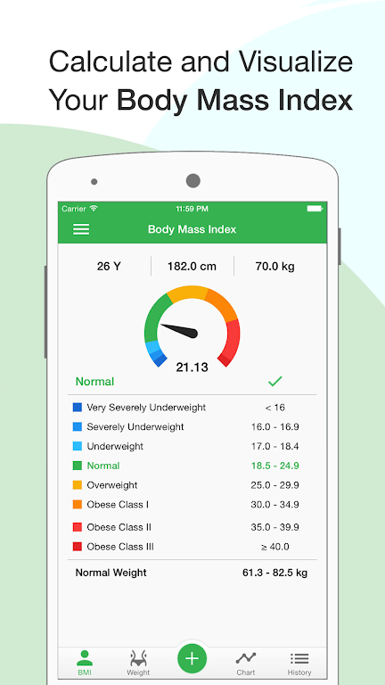 BMI Calculator: Weight Tracker Capture d'écran 0