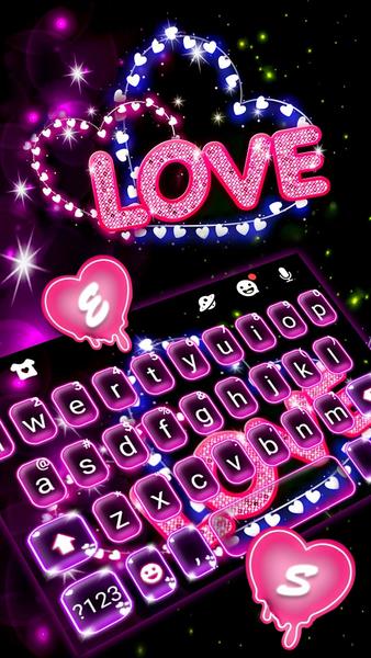 Teclado Neon Love Captura de tela 1