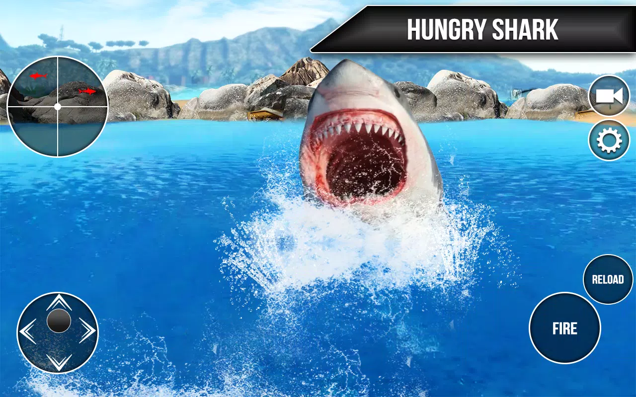 Wild Shark Fish Hunting game Captura de pantalla 0