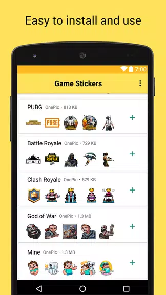 Game Stickers for Whatsapp Screenshot 1