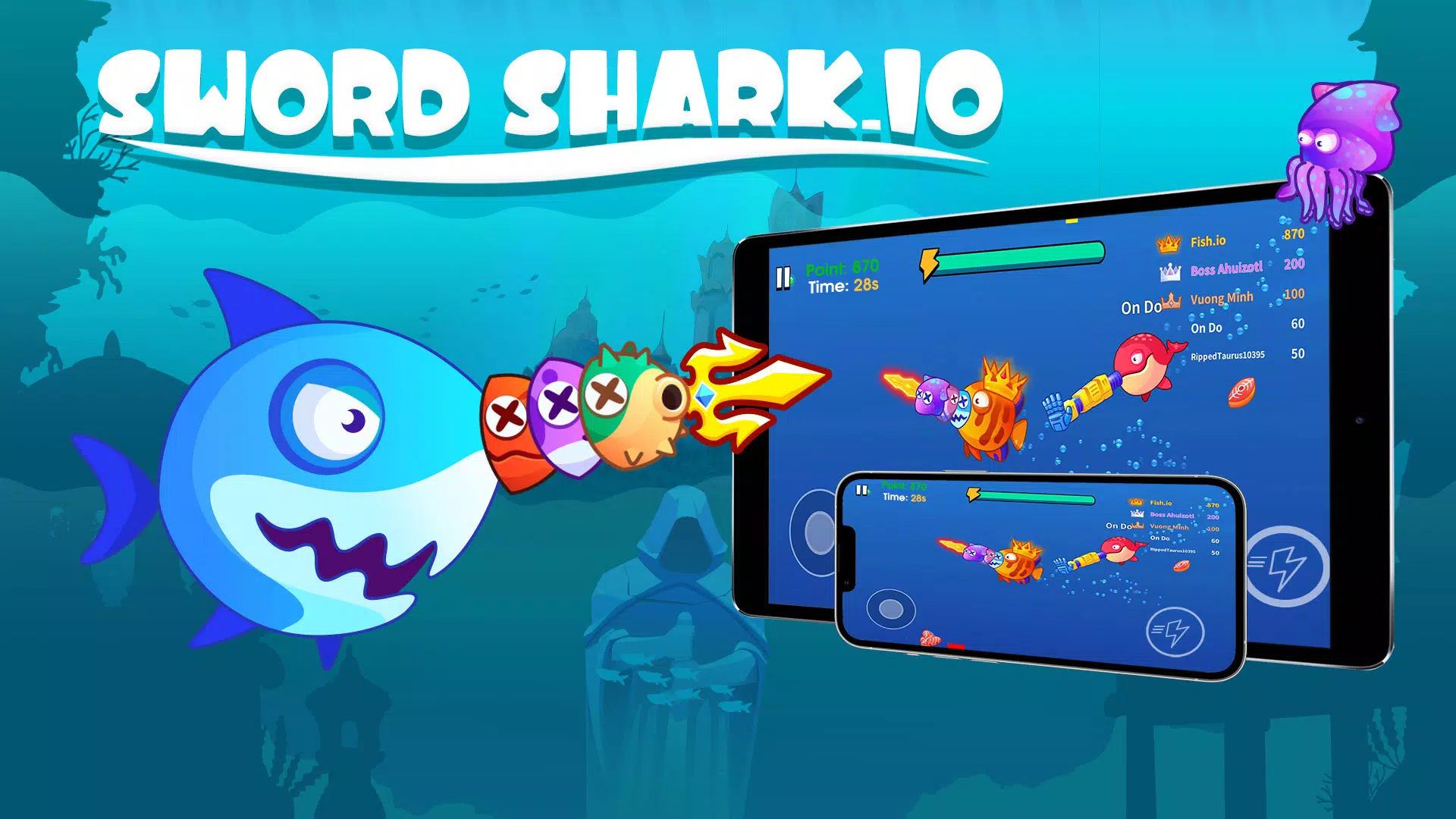 Sword Shark.io ဖန်သားပြင်ဓာတ်ပုံ 0