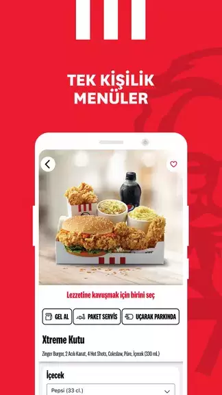 KFC Türkiye – Yemek Siparişi Tangkapan skrin 2