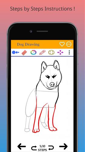 How to Draw Dog Step by Step ภาพหน้าจอ 1