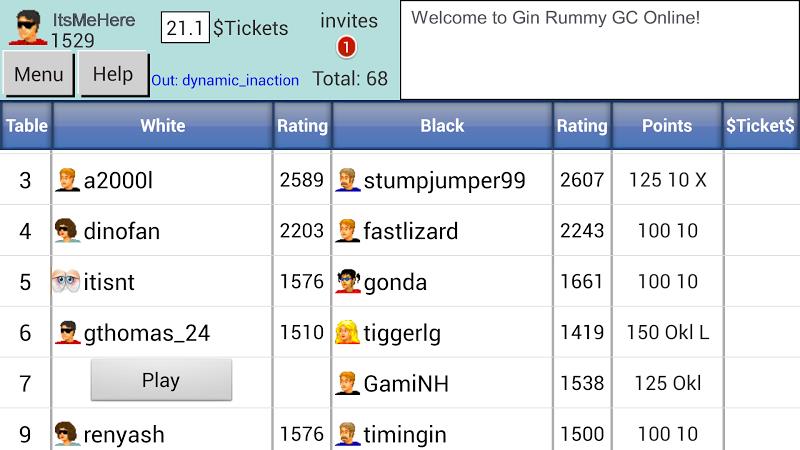 Gin Rummy GC Online Captura de tela 1