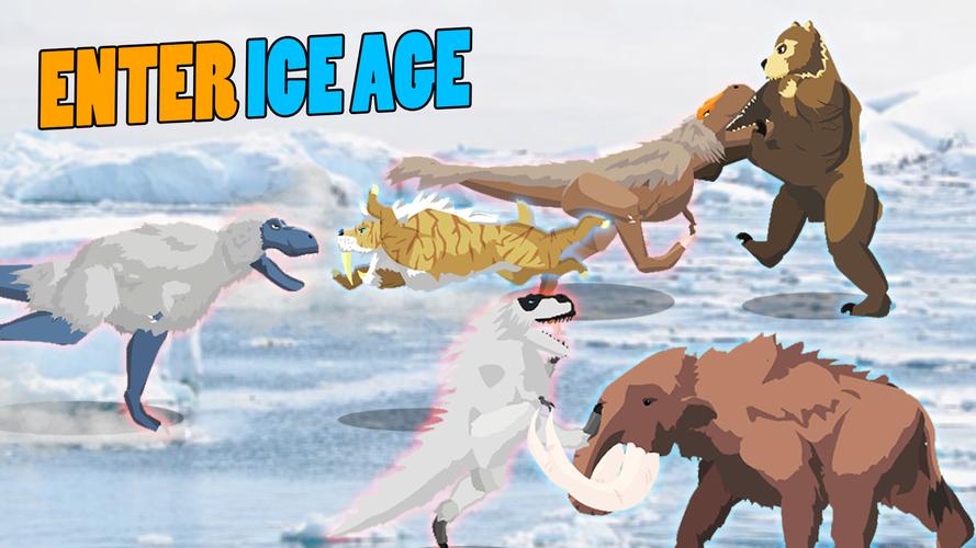 T-Rex Fights Ice Age Beasts应用截图第0张