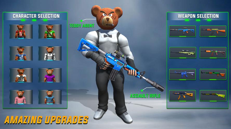 Teddy Bear Gun Shooting Game Schermafbeelding 2