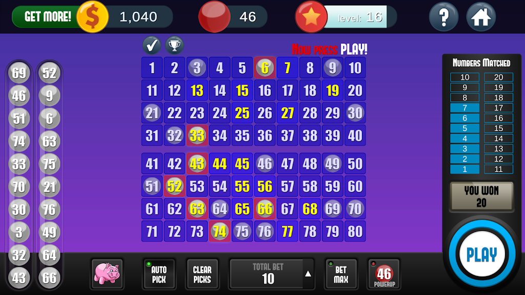Keno Free Keno Game应用截图第3张