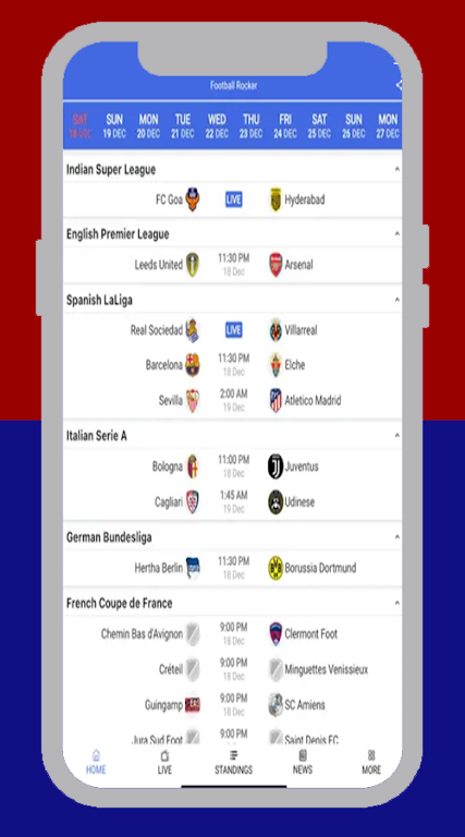 FootyBite app Captura de pantalla 2