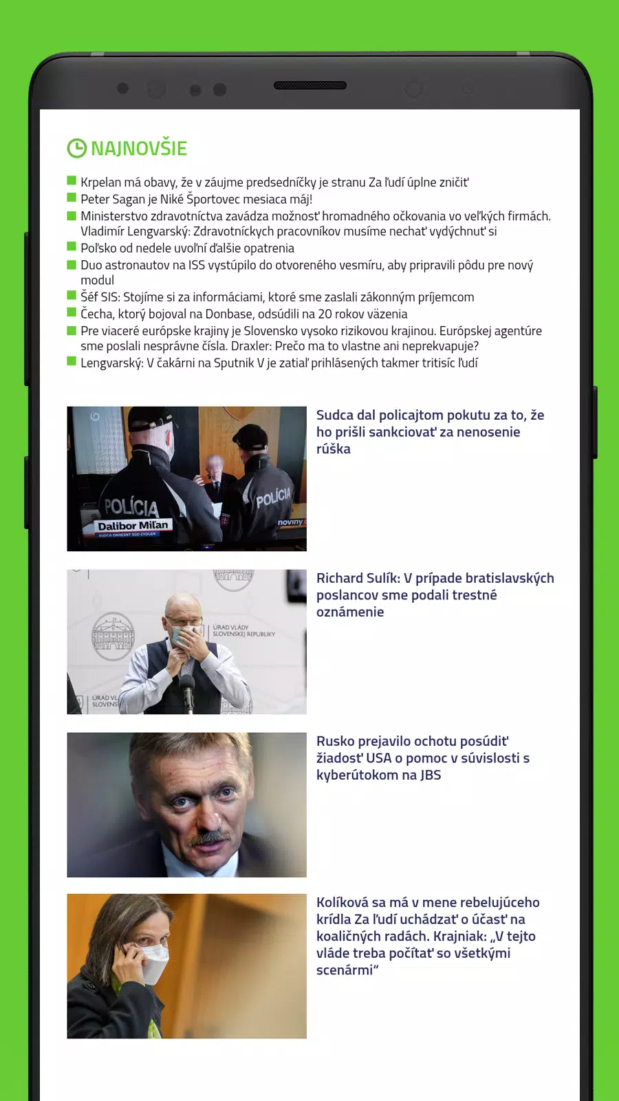 HLAVNÉ SPRÁVY应用截图第2张